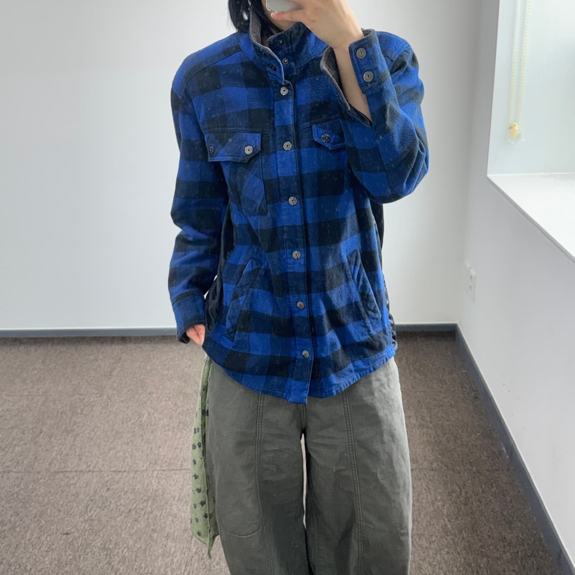 Edwin 에드윈 블루 체크 점퍼 상품이미지1