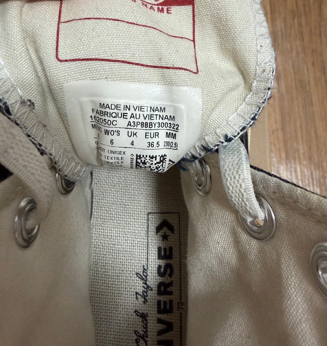 컨버스 척70 하이 블랙 230사이즈 상품이미지5