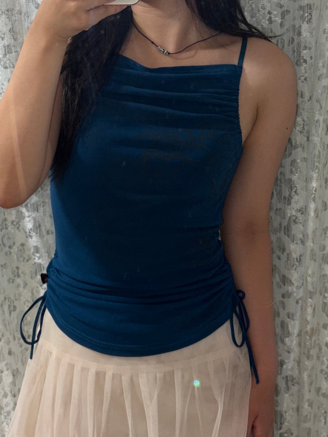 Blue oriental sleeveless 상품이미지5