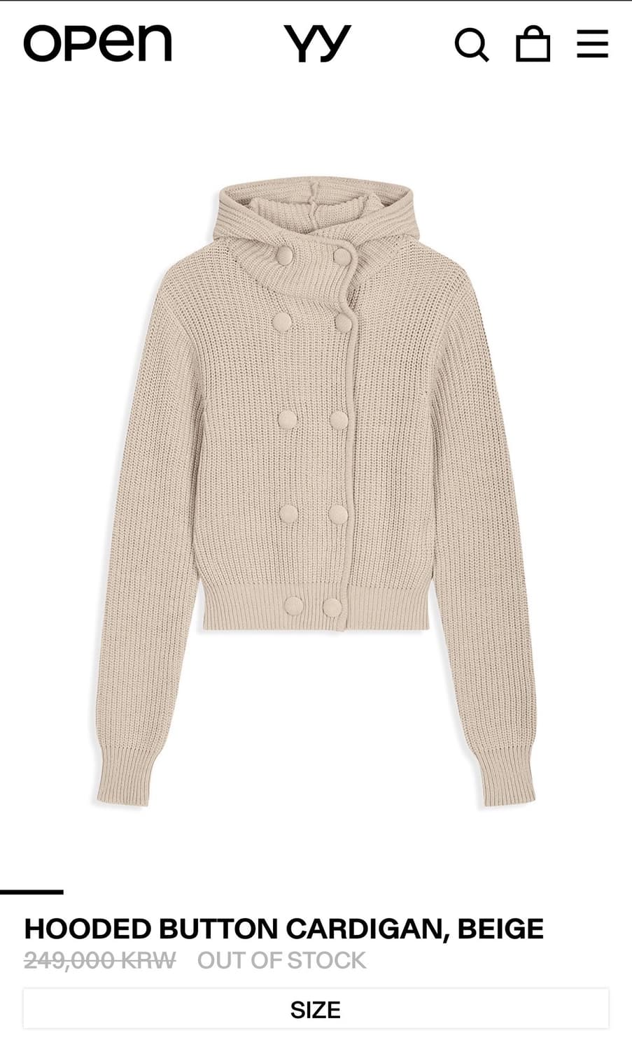 구해요)) open yy hooded button cardigan 상품이미지1