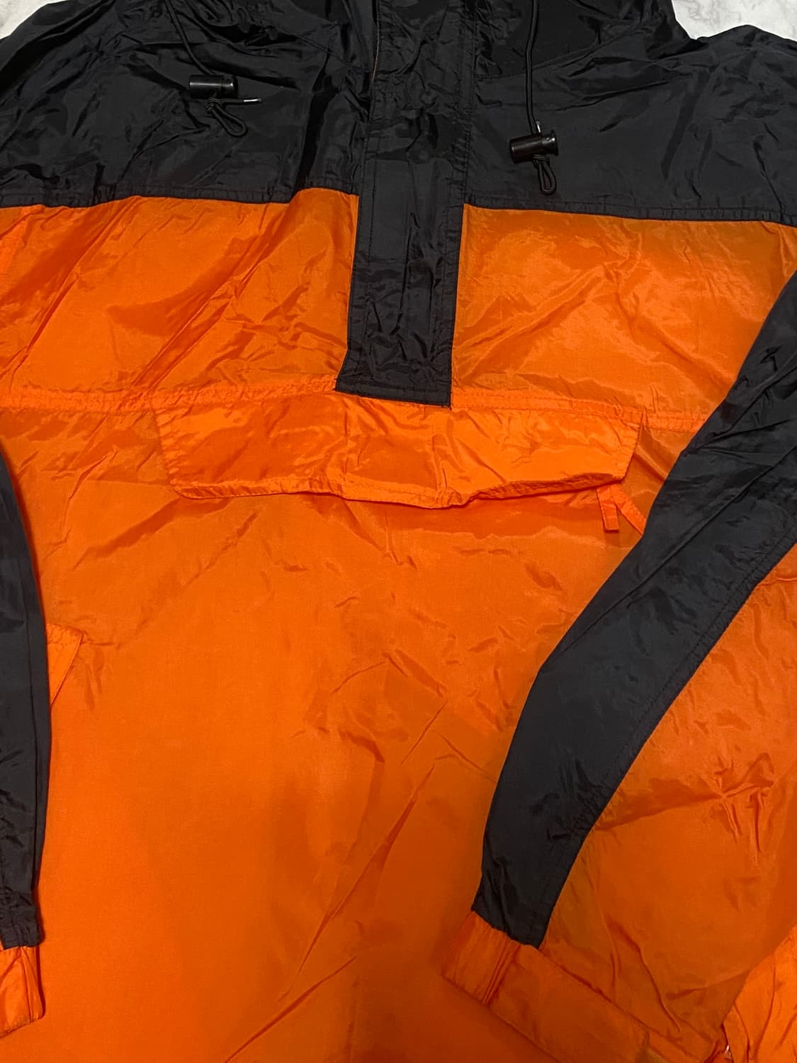 오렌지/블랙 아노락 바람막이 후드 자켓 100~105 상품이미지5