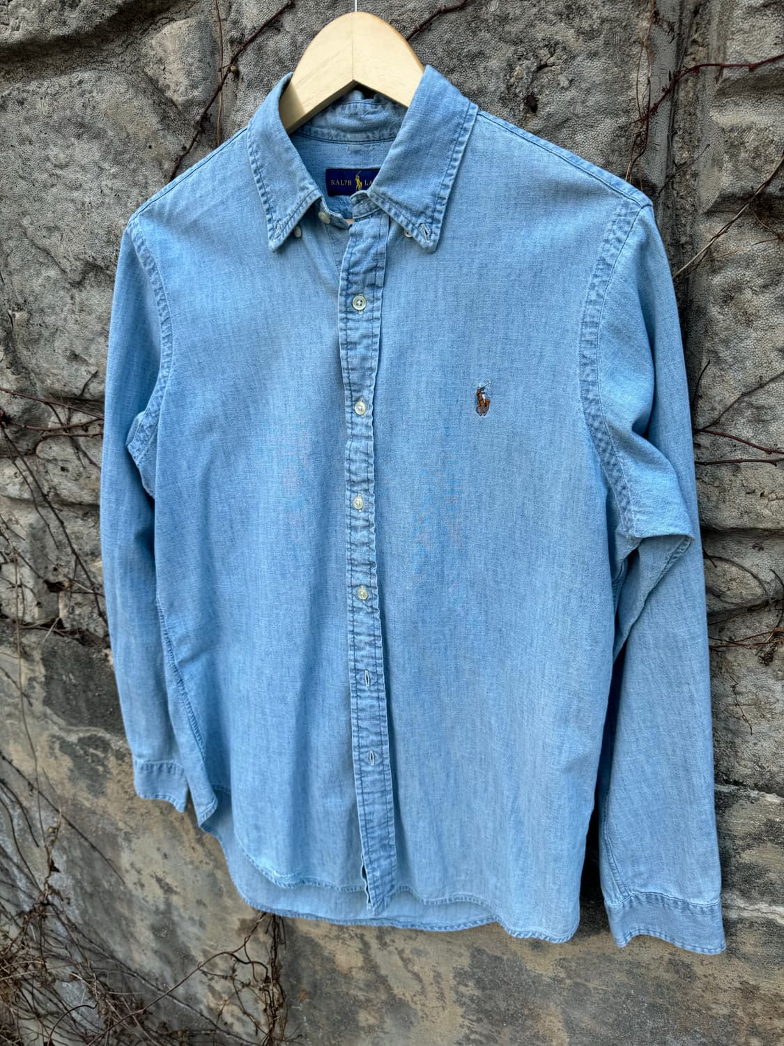 폴로 랄프로렌 빈티지 샴브레이 셔츠 m 데님 상품이미지3