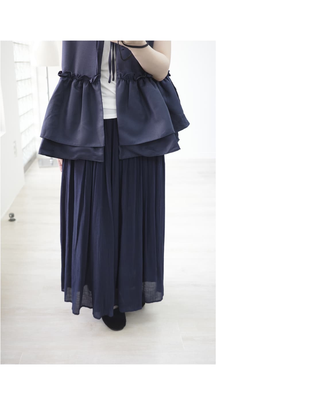 Cinema club navy long skirt 상품이미지1