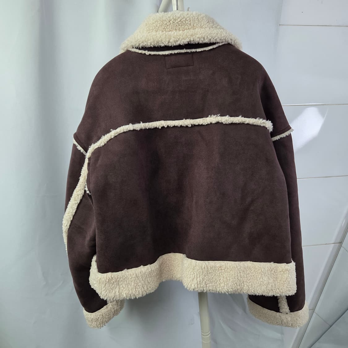 여 66 에모다 스웨이드 양털 안감 무스탕 자켓  상품이미지8