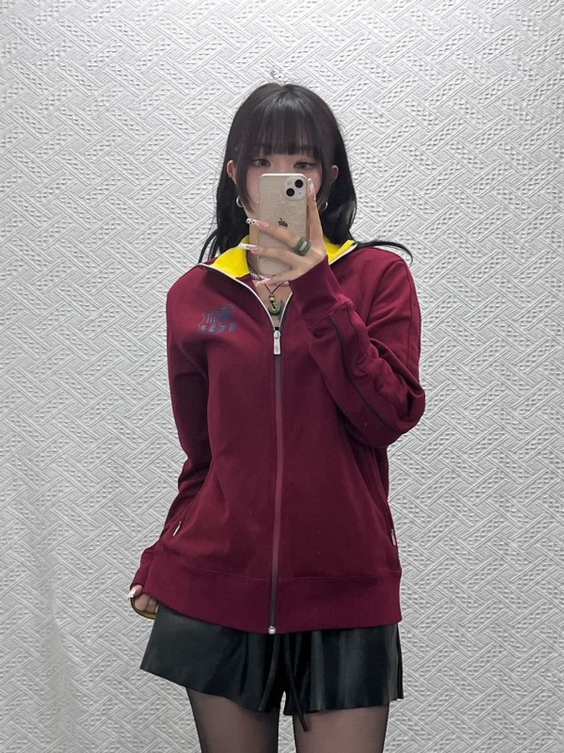 나이키 바르셀로나 레트로 희귀 버건디 져지 집업 XL C11306 상품이미지1