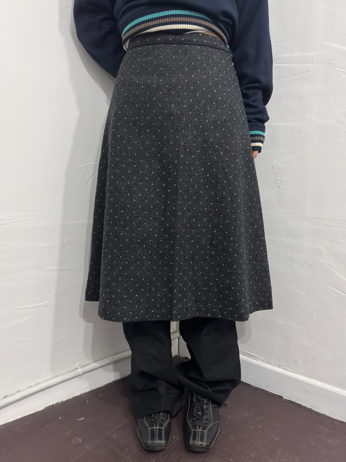 south to south dot wool skirt 상품이미지1