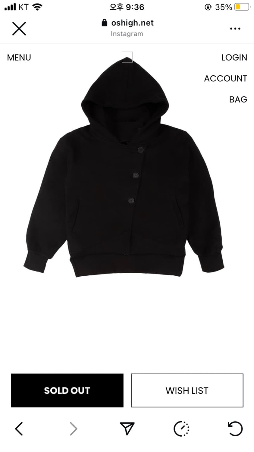 오스하이 oshigh 하이넥 후드 집업 블랙 상품이미지3