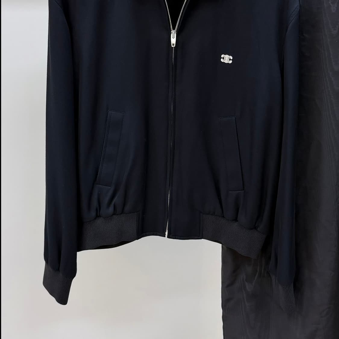 [미사용/50] 셀린느 트리오페 레이온 트윌 블루종 자켓 상품이미지3