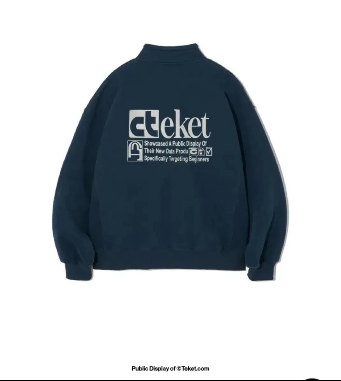 테켓 반집업 맨투맨 네이버 색상 남녀공용 상품이미지2