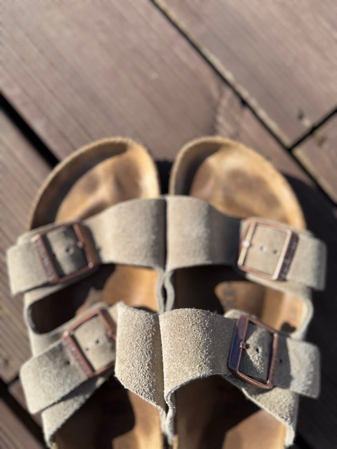 버켄스탁 아리조나 스웨이드 타우페 39 250 내로우 상품이미지7