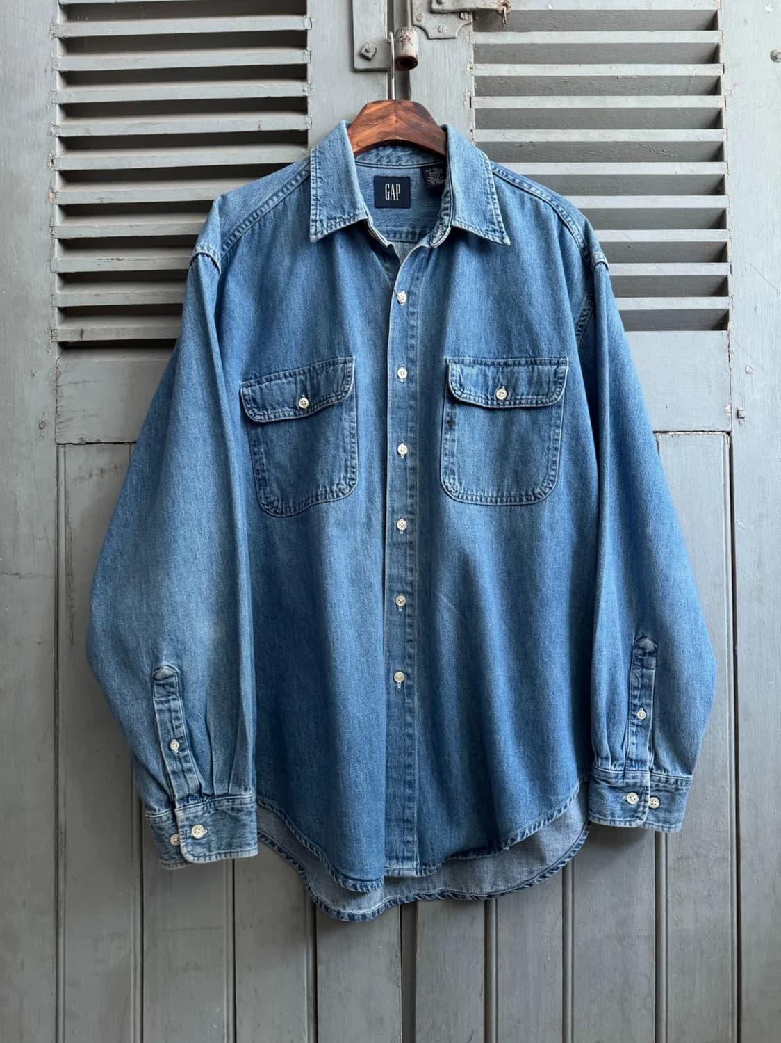 [L]90's GAP USA 올드 갭 데님 셔츠 상품이미지1