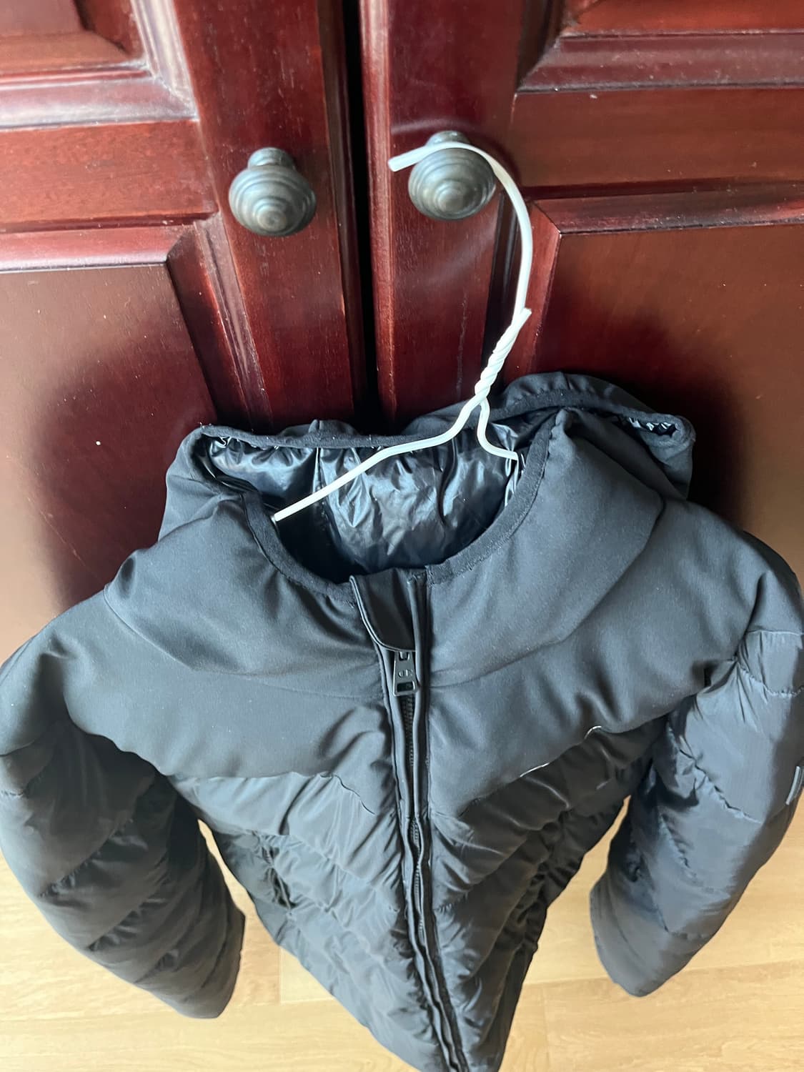 챔피온 블랙 L사이즈 후드패딩 상품이미지3