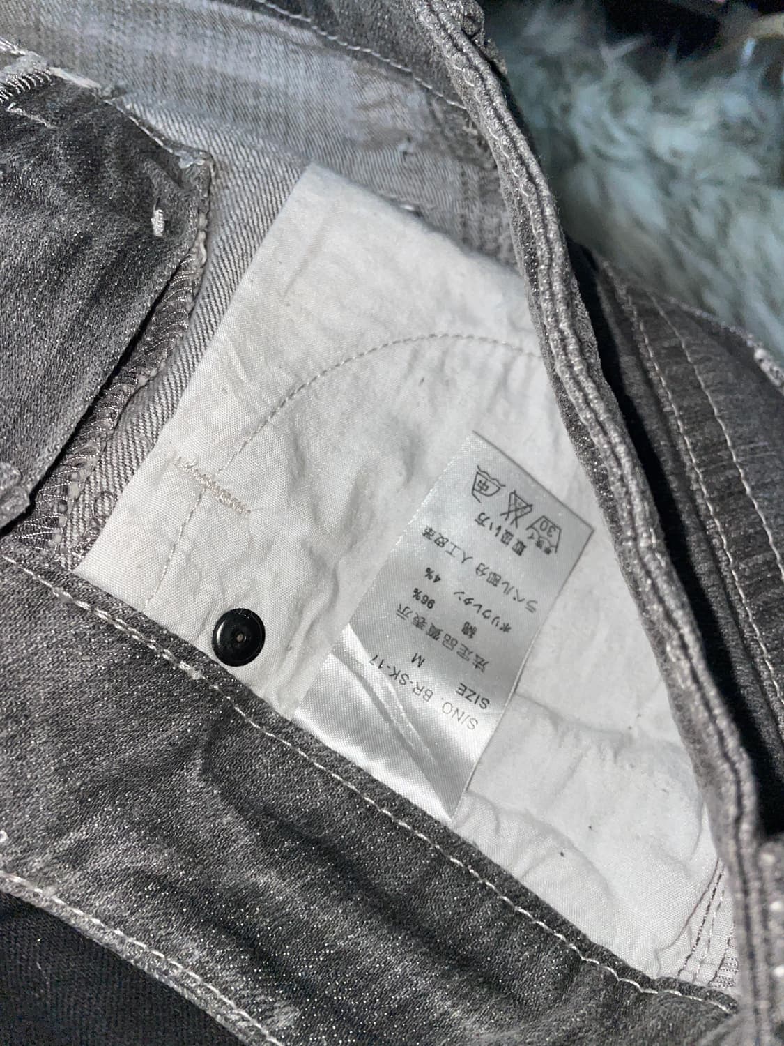 빈티지 그레이 데님 로우라이즈 스커트 상품이미지4