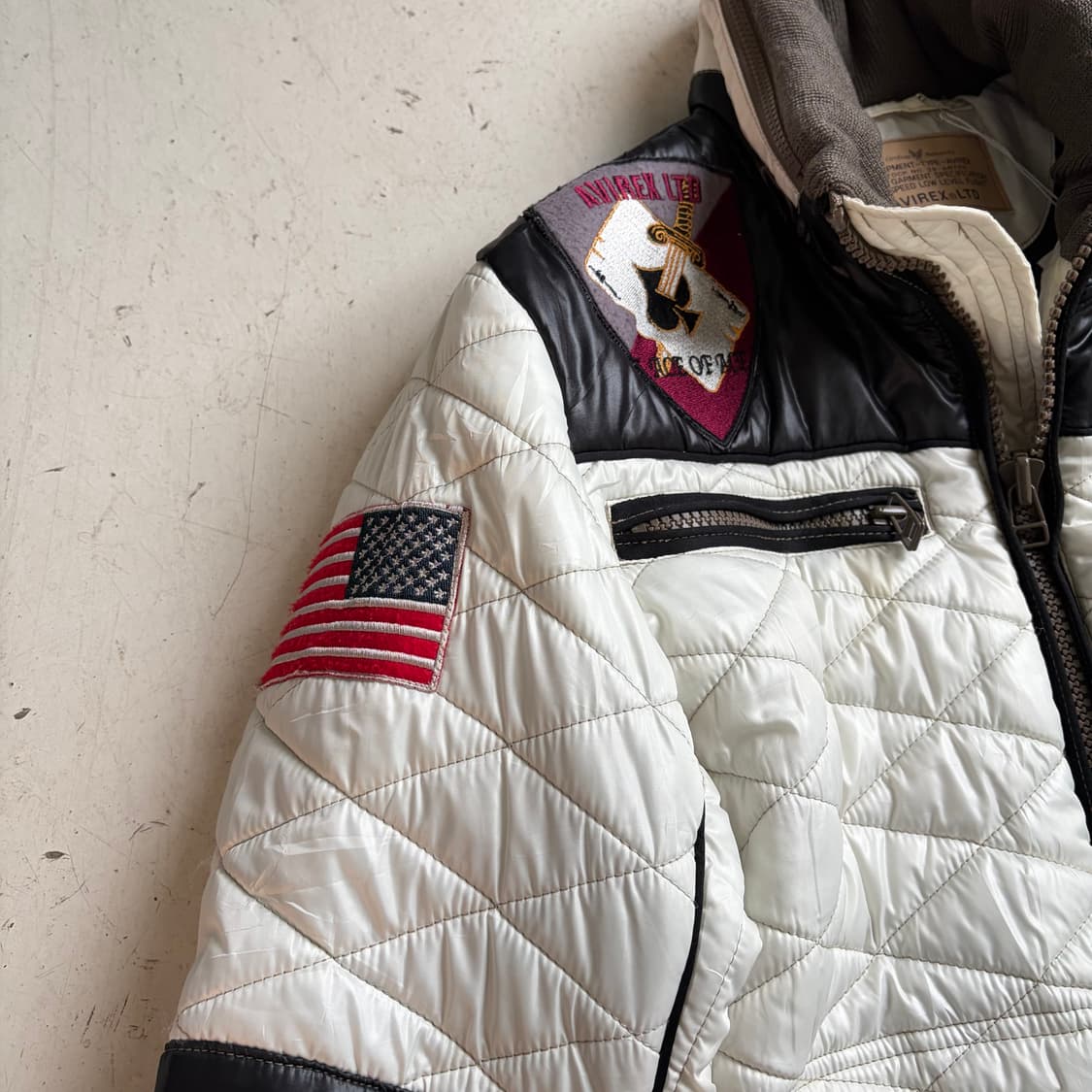 아비렉스 빈티지 퀄티드 모터사이클 자켓 M 상품이미지5