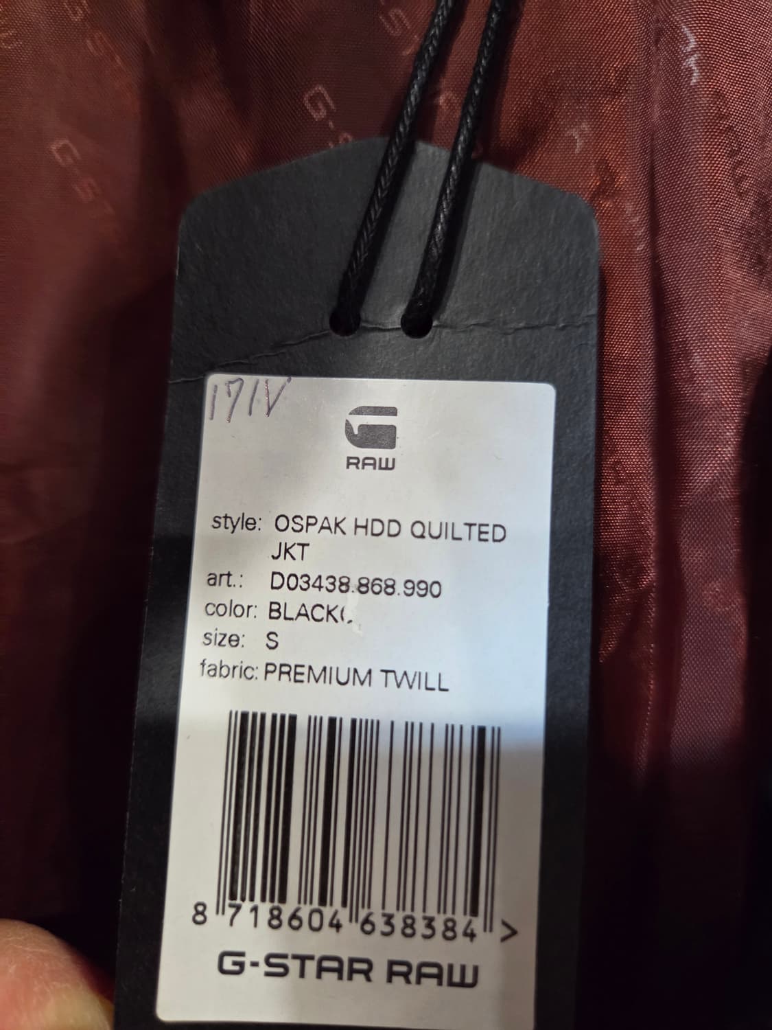 G-STAR프리미엄 트윌 원단의 경량 퀼팅 후드 자켓(S) 상품이미지10