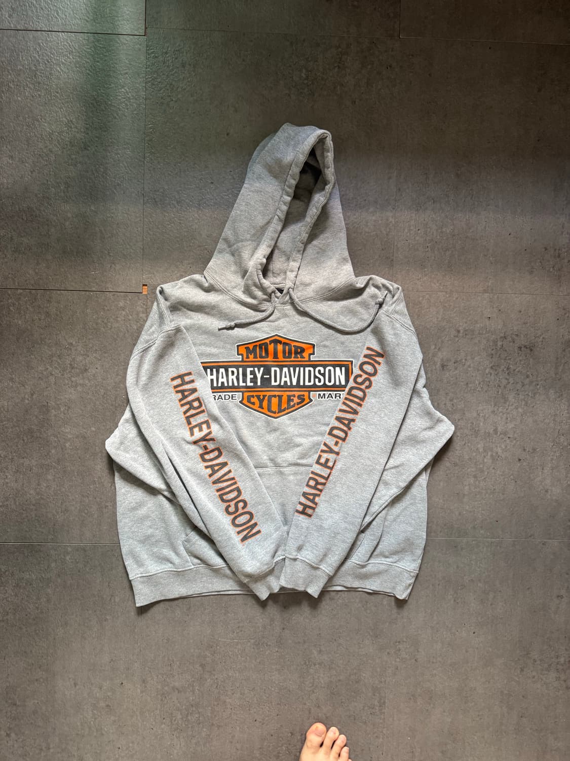 할리데이비슨 그레이 후드티 XL 상품이미지2