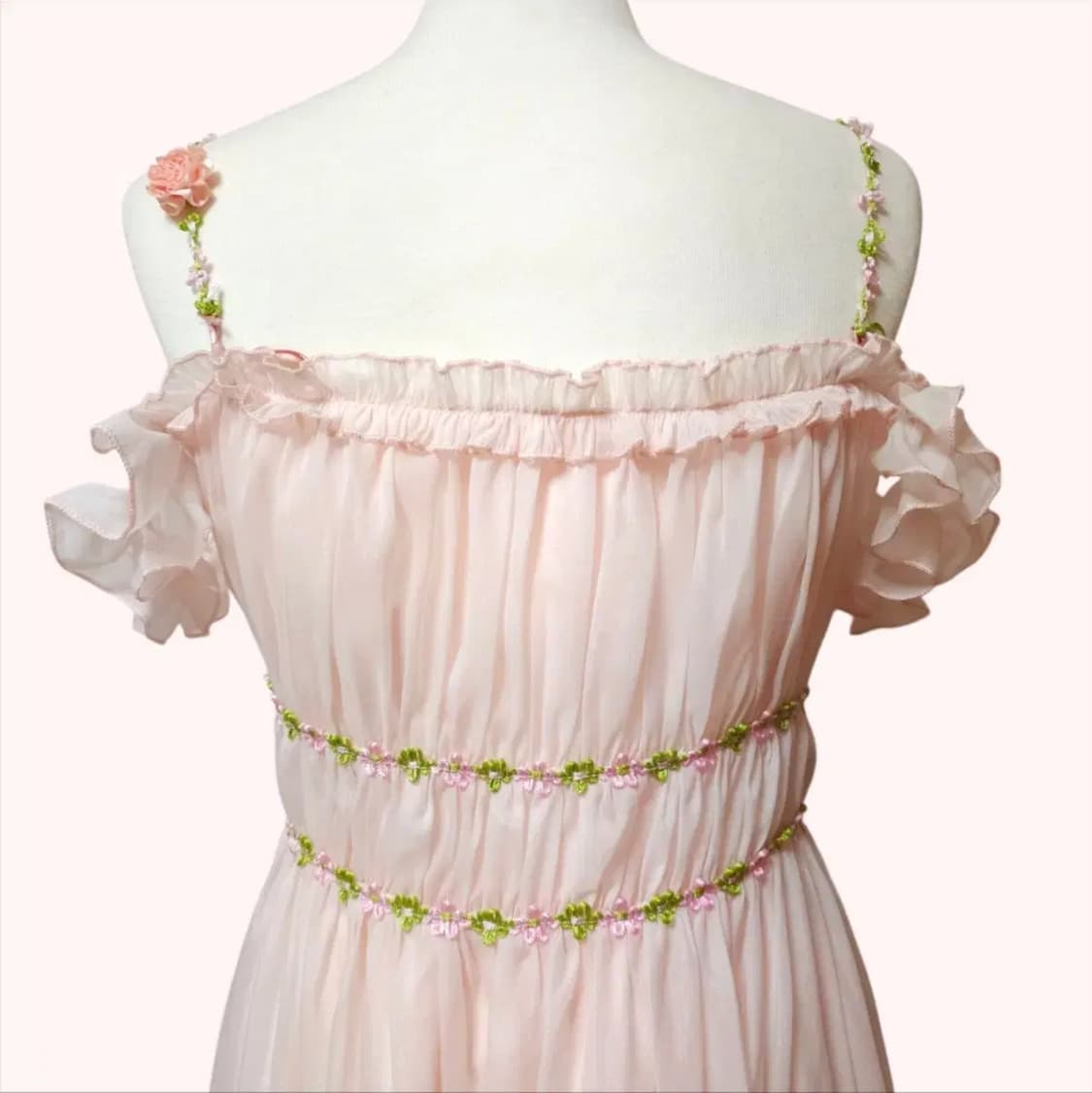 공주룩 여신룩 핑크 롱원피스 상품이미지9