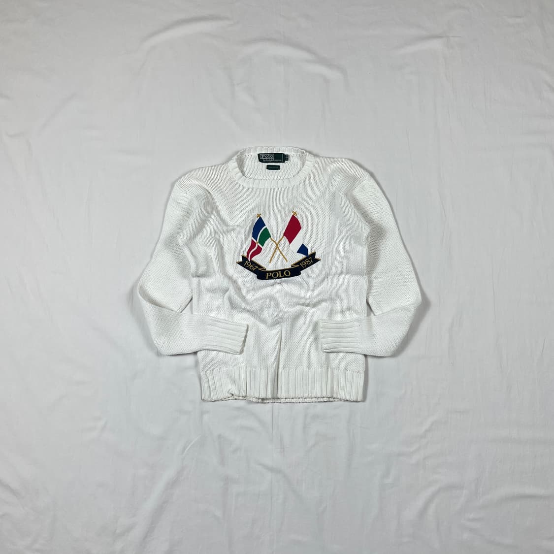 80’s 88년도 폴로랄프로렌 og 크로스플래그 니트 상품이미지1