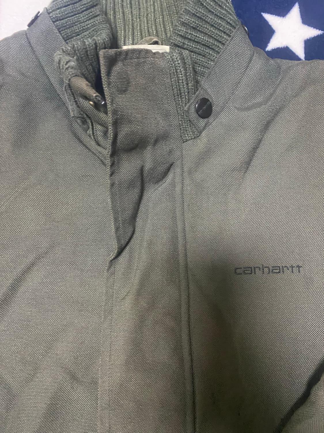 칼하트 카키 코듀라 누빔 워크 자켓 상품이미지2