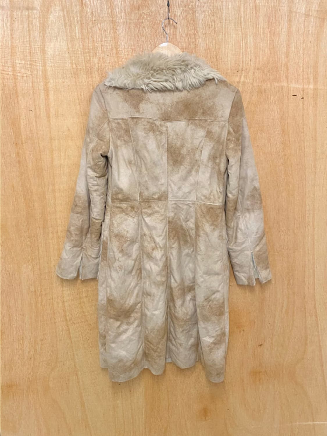 BENETTON suede fur coat 베네통 퍼 무스탕 코트 상품이미지4