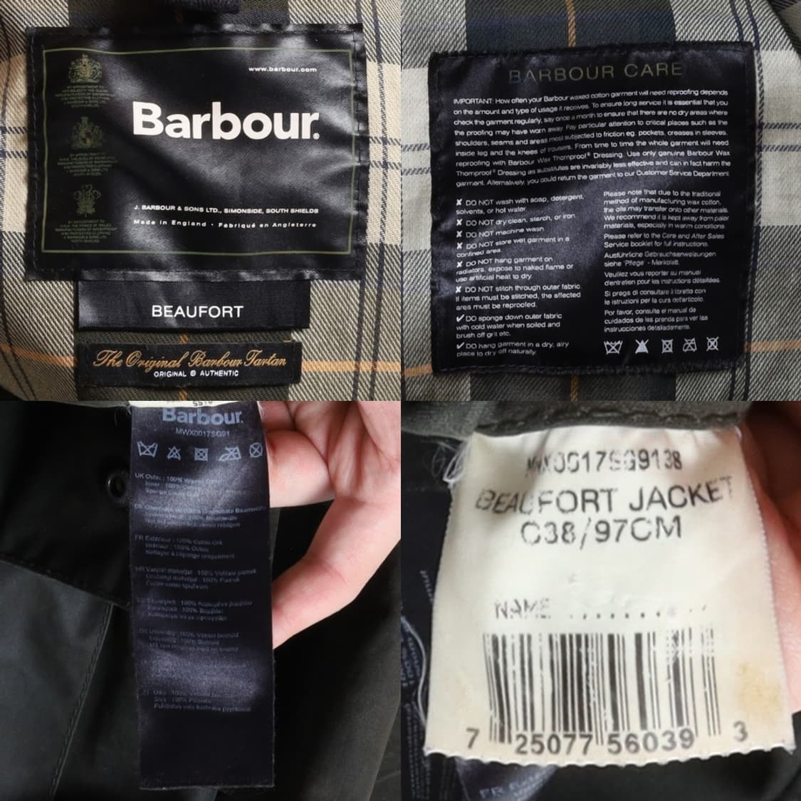 바버 Barbour Beaufort Waxed Jacket 
 상품이미지9