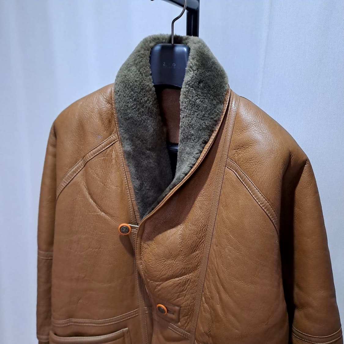 (택포) 양가죽 양털 브라운 무스탕 자켓 L B302 상품이미지2