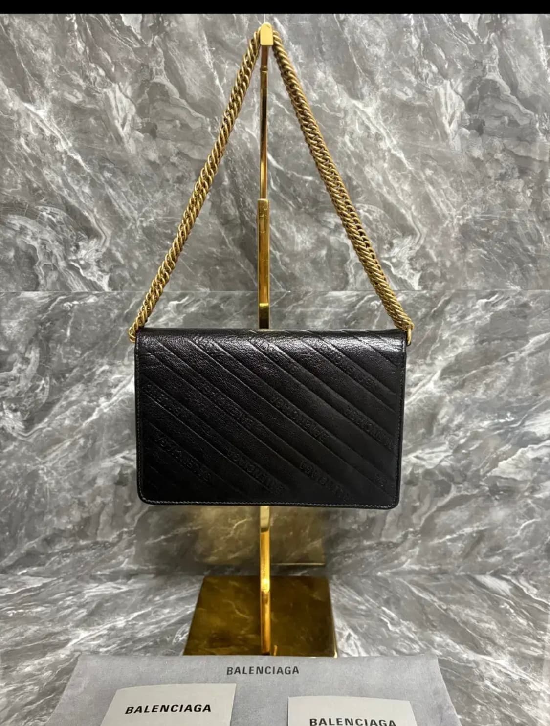 발렌시아가 풀모노그램 BB로고 체인 윌렛백 (크로스/숄더) 상품이미지2