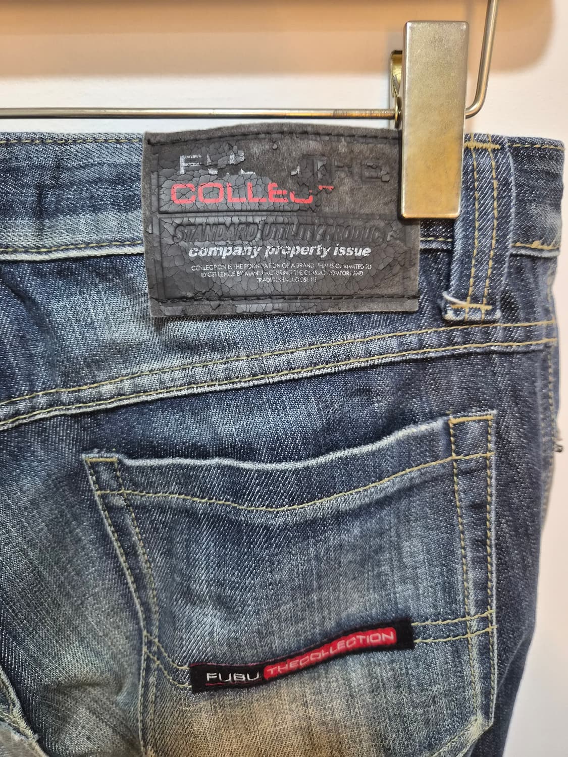 31) FUBU 푸부 빅로고 y2k 스트레이트핏 데님 팝니다 상품이미지4