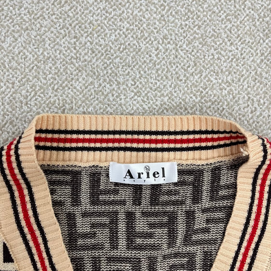 실측확인 고급 빈티지 긴팔 가디건 0203M1 상품이미지2