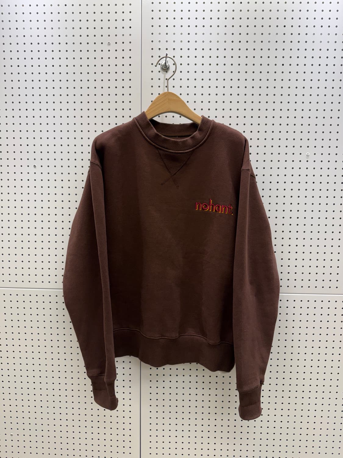 노앙 로고 브라운 크루넥 스웻셔츠 U1434 상품이미지2