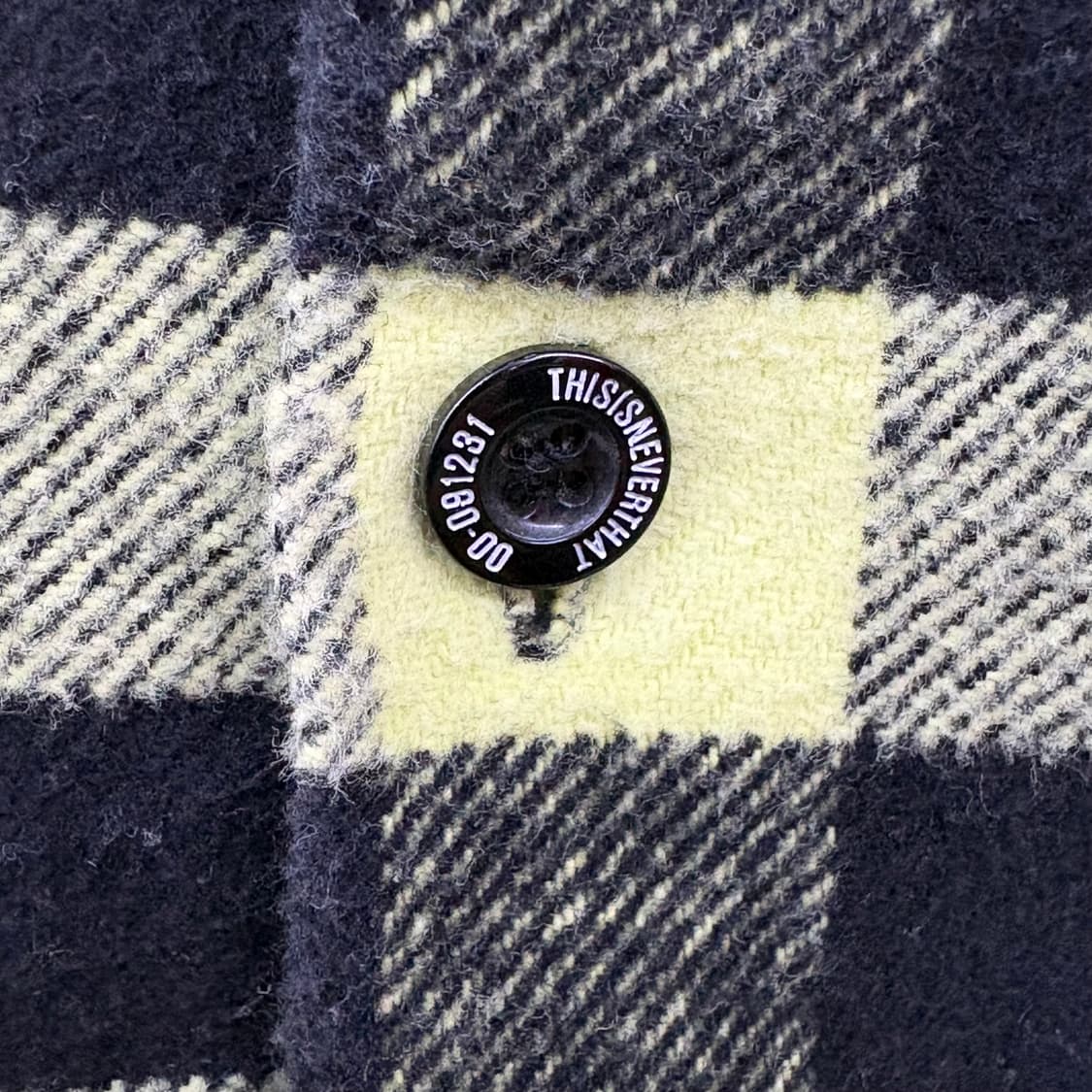 디스이즈네버댓 옐로우 체크 셔츠 L 상품이미지4