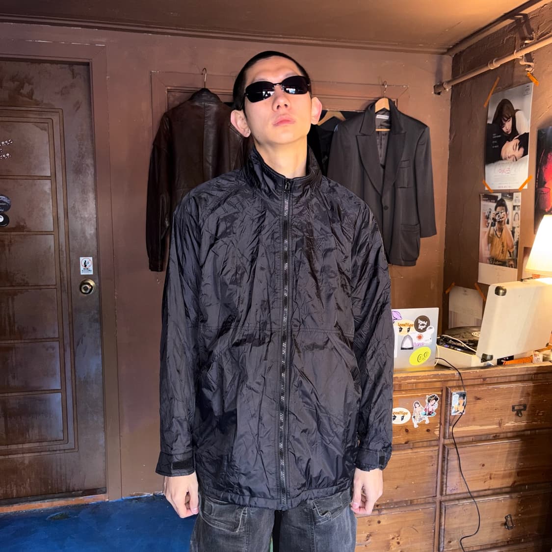 JAPANESE VINTAG WRINKLED ZIP UP JACKET 상품이미지1