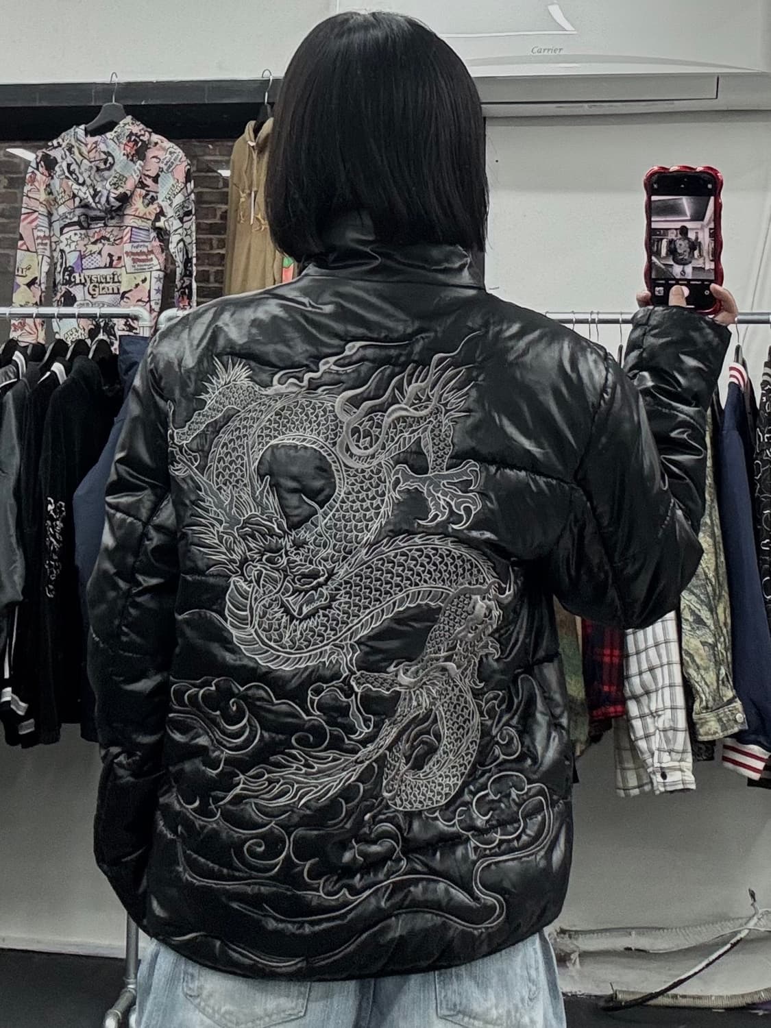 카라쿠리 타마시 오리엔탈 드래곤 패딩 상품이미지2