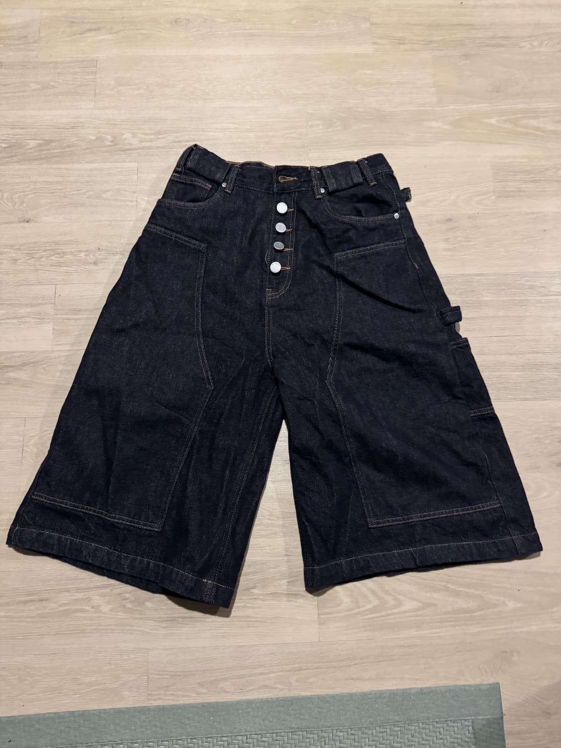 [M] Steepc lazy indigo denim shorts 상품이미지1