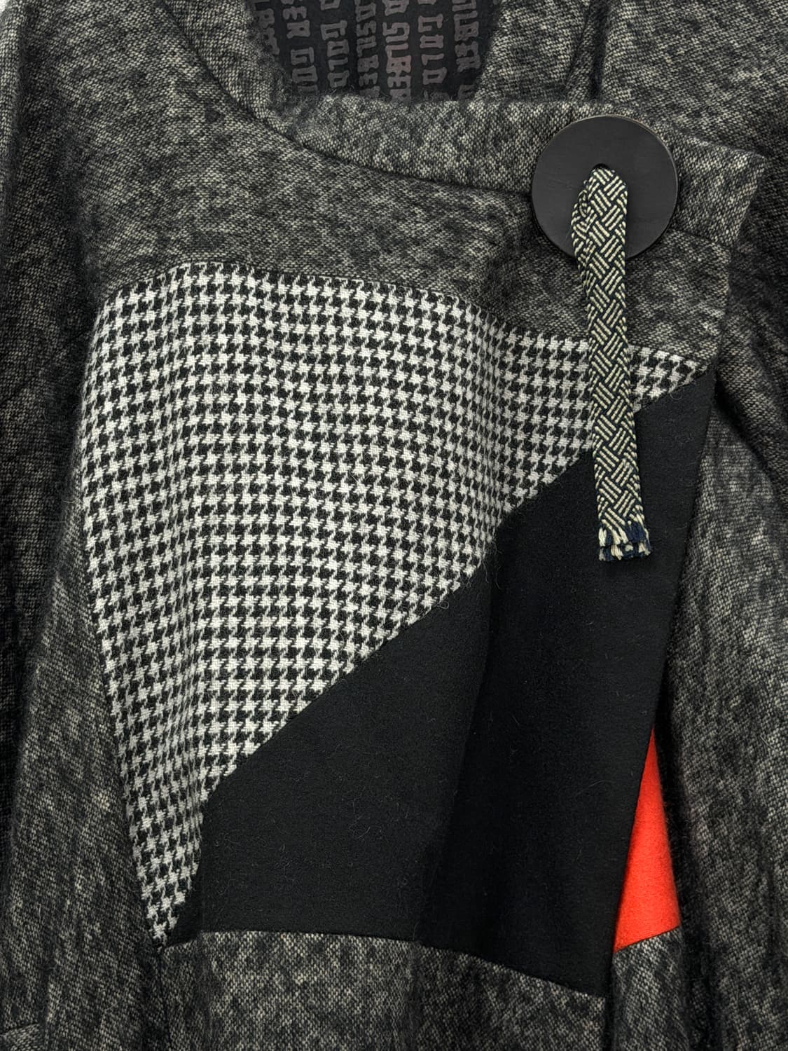 버나드 윌헴 지오메트릭 패치워크 울 케이프 코트 상품이미지6