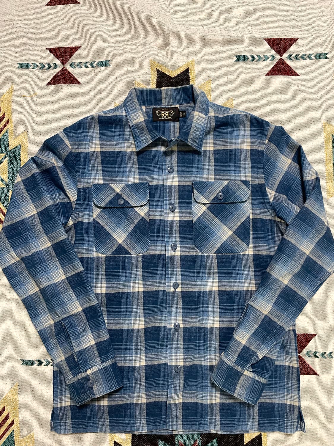 RRL 옴브레 캠프셔츠(M) 상품이미지1