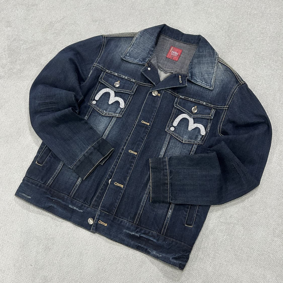 에비수 청자켓 데님 트러커 자켓 s 상품이미지1