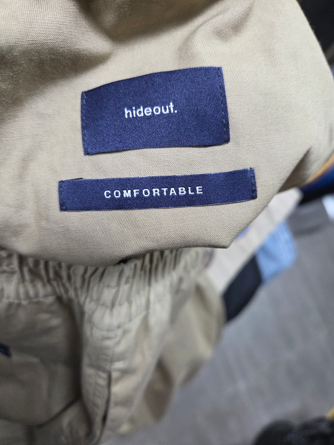 하이드아웃 핀턱 면 밴딩팬츠 대략 L 상품이미지4