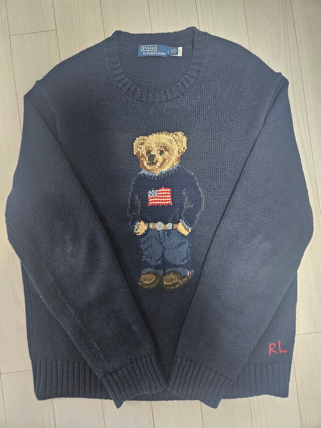 폴로 랄프로렌 베어 니트 네이비 L 상품이미지1