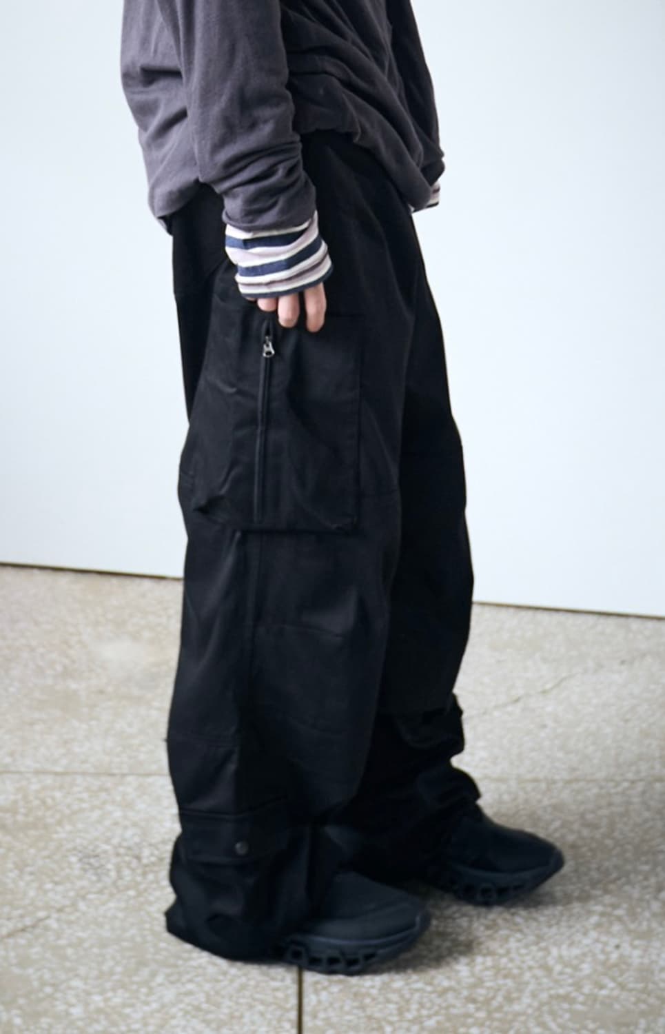 [3] Zip Cargo Work Pants Black 상품이미지2