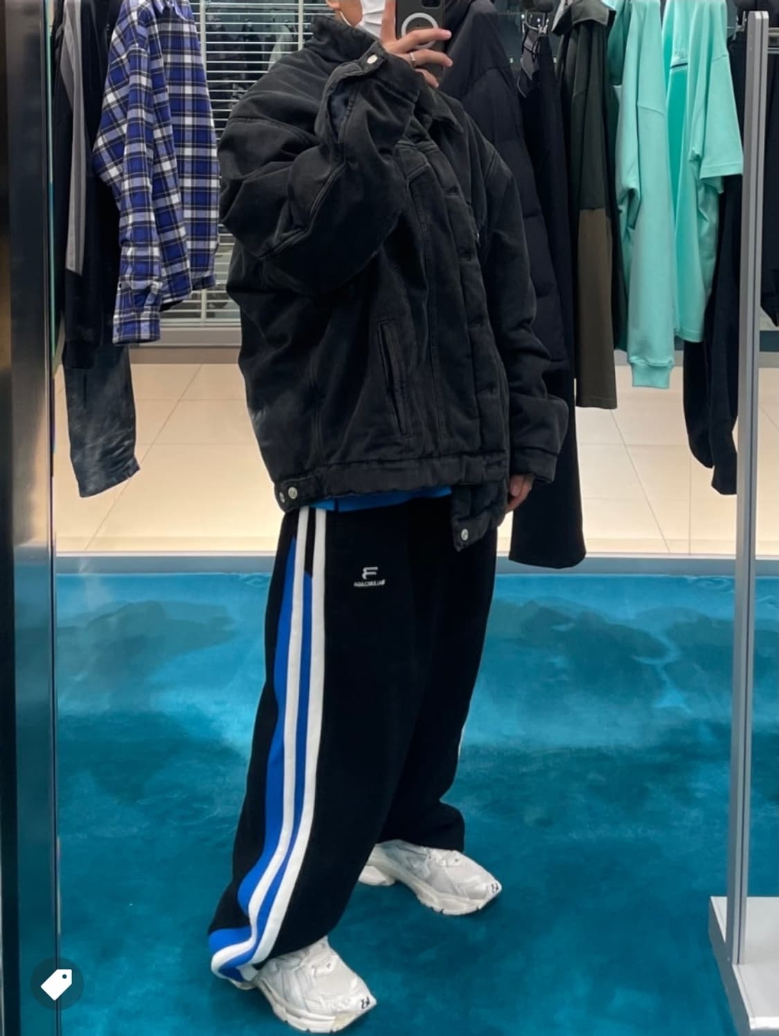 인터섹션 오버사이즈 데님 패딩 자켓 상품이미지7