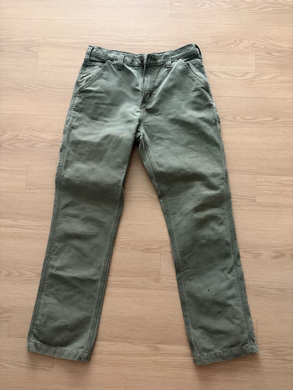 Carhartt 싱글니 카펜터 팬츠 아미그린 32 상품이미지1