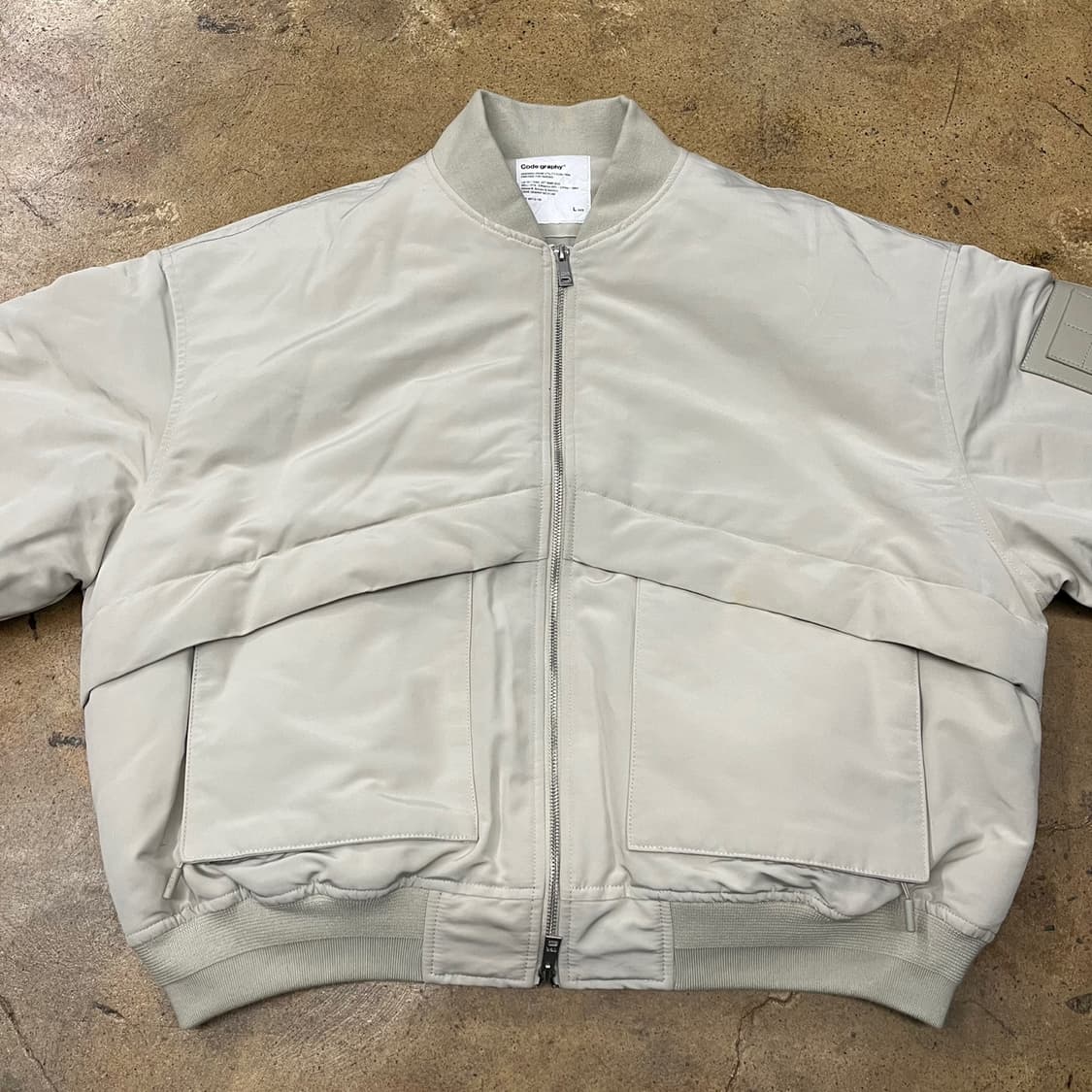 [정품/L] 코드그라피 봄버 자켓 아이보리 b17 상품이미지3