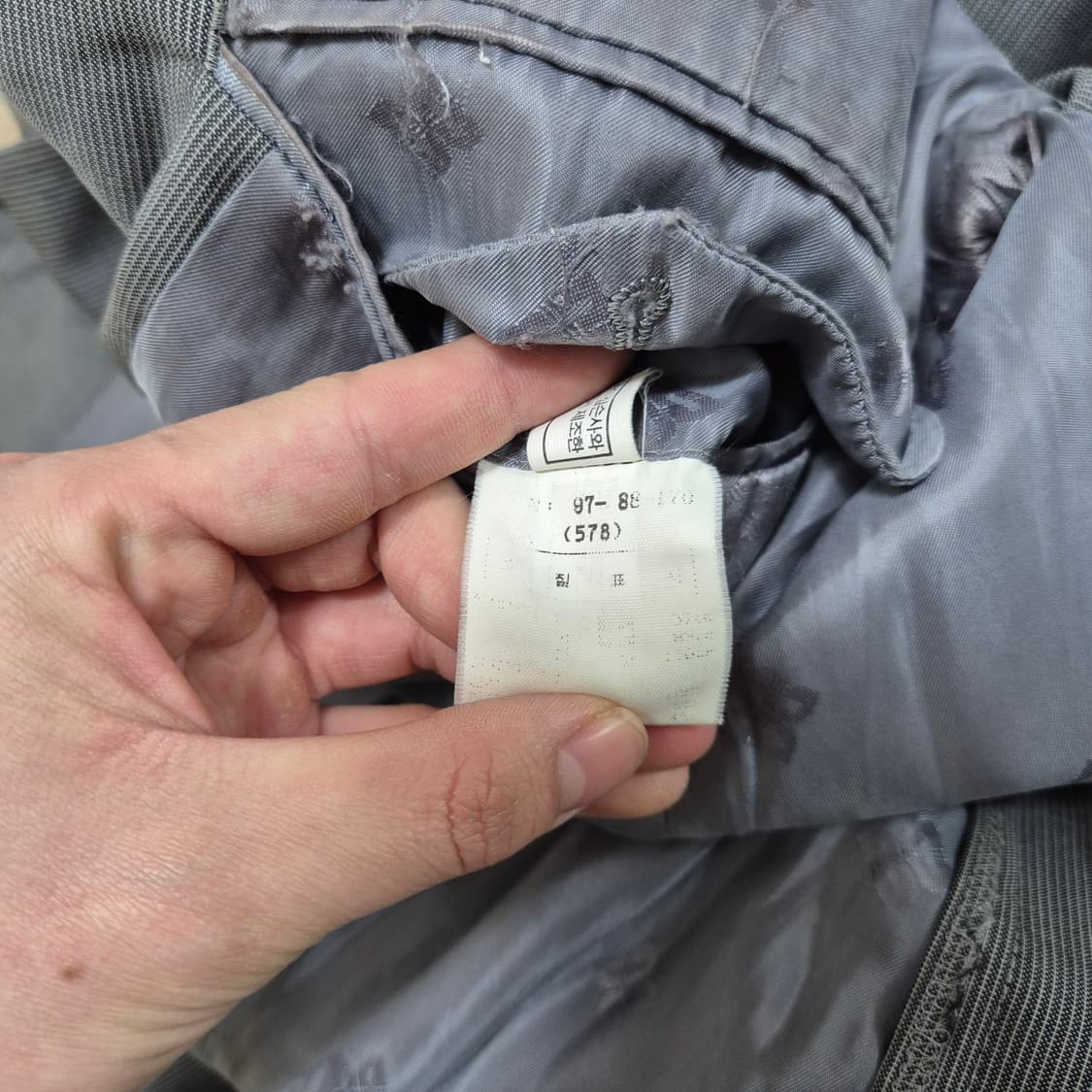 닥스 런던 울마크 모직 스트라이프 블레이저 정장자켓 97-88-170 상품이미지9