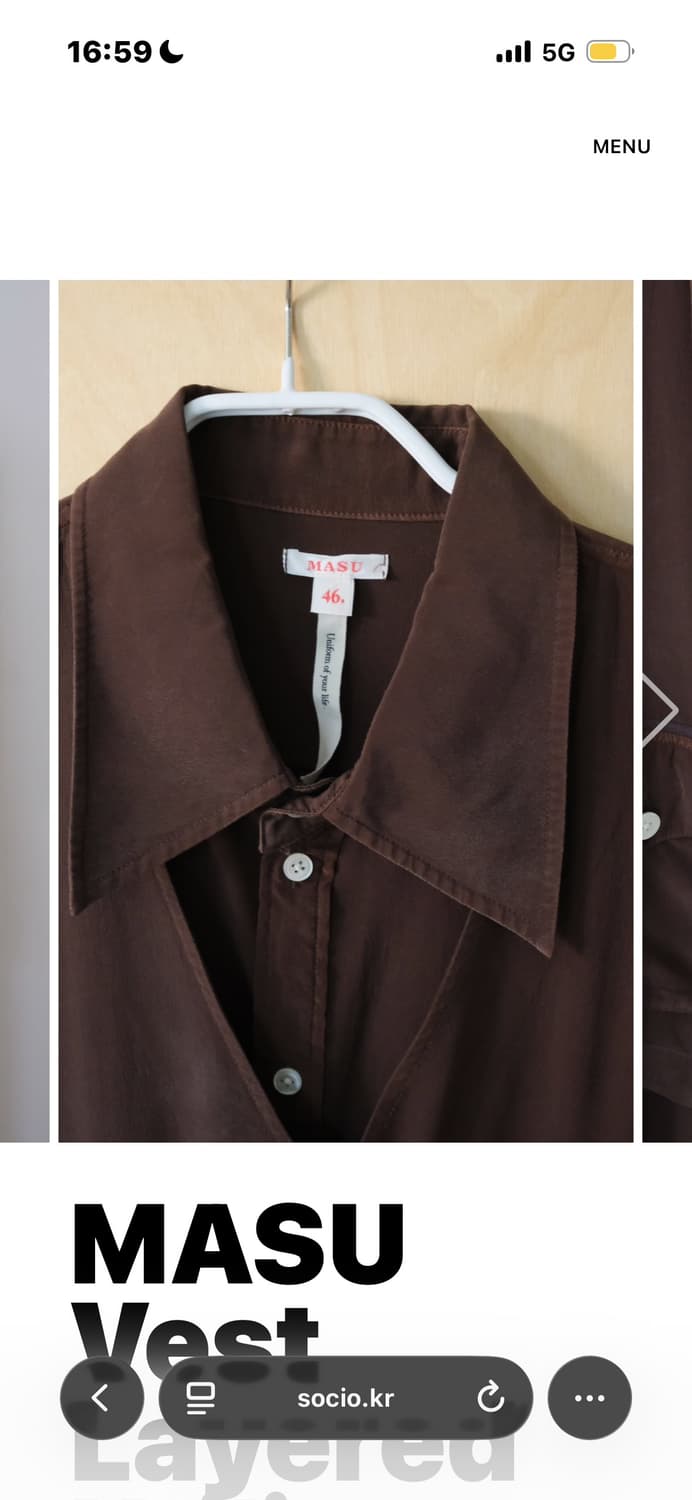 소시오샵 MASU 19aw Vest Layered Shirt 상품이미지3