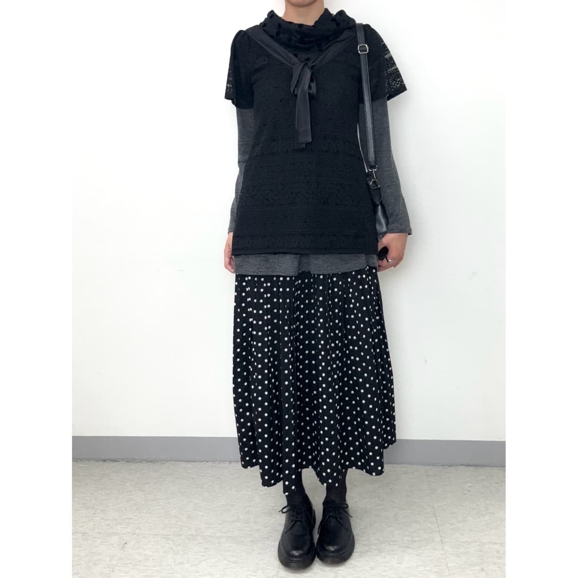 빈티지 도트 이너 롱슬리브 상품이미지5