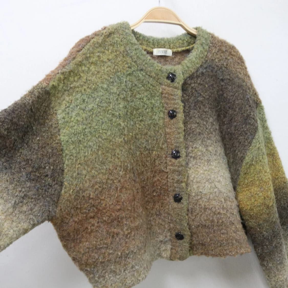 로리즈팜 그린 부클 울 혼방 가디건 61186 상품이미지5