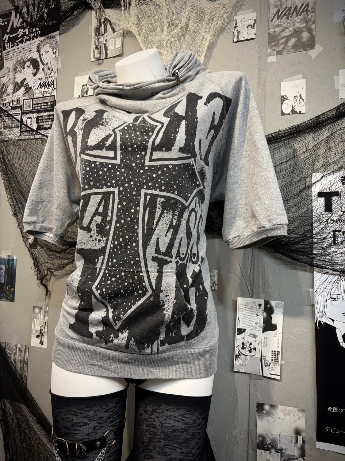 Gothic cross cubic hidden hood sleeve 상품이미지8