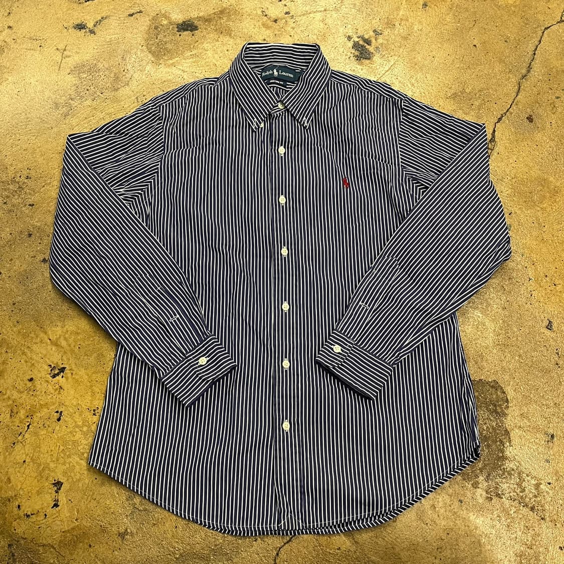 [정품/L] 폴로 랄프로렌 스트라이프 셔츠 남방 네이비 b8 상품이미지2