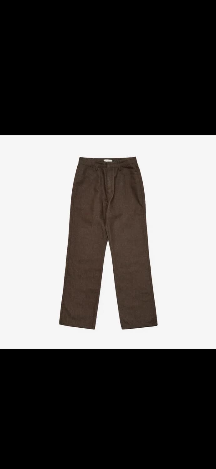 아모멘토 스트레이트 데님팬츠 브라운 상품이미지1